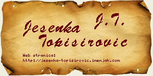 Jesenka Topisirović vizit kartica